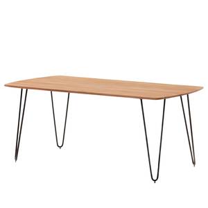 Table Bovey Acacia massif / Fer - Noir - 160 x 90 cm