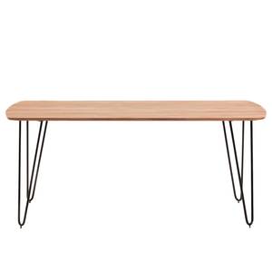 Table Bovey Acacia massif / Fer - Noir - 160 x 90 cm