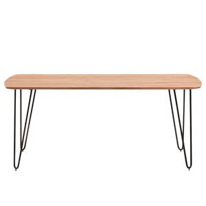 Eettafel Bovey massief acaciahout/ijzer - zwart - 200 x 95 cm