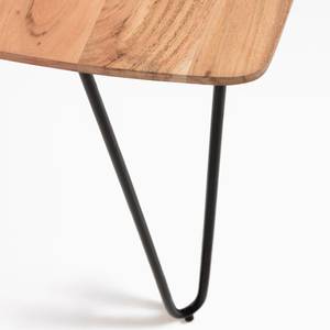 Table Bovey Acacia massif / Fer - Noir - 200 x 95 cm