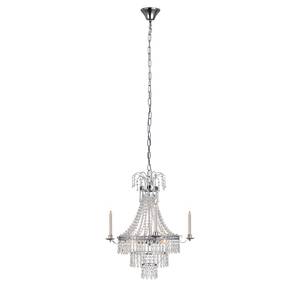 Lustre Marielund II Verre cristallin / Acier inoxydable - 3 ampoules