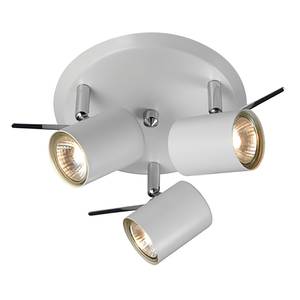 LED-Deckenleuchte Hyssna Edelstahl - 3-flammig - Weiß