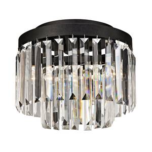 LED-plafondlamp Ventimiglia I kristalglas/roestvrij staal - 3 lichtbronnen