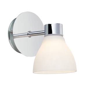Éclairage miroir salle de bain Cassis I Verre dépoli / Acier inoxydable - 1 ampoule