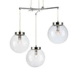 Hanglamp Sicily glas/roestvrij staal - 3 lichtbronnen