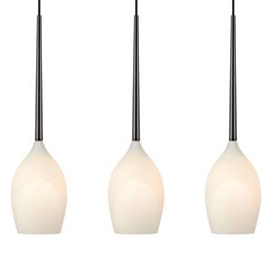 Hanglamp Salut melkglas/roestvrij staal - 3 lichtbronnen - Aantal lichtbronnen: 3