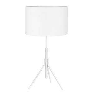 Lampe Sling Tissu mélangé / Acier inoxydable - 1 ampoule - Blanc