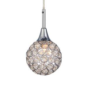 LED-hanglamp Cora kristalglas/roestvrij staal - 1 lichtbron