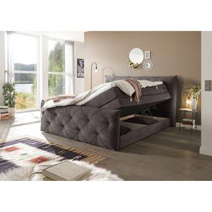 Lit boxspring Bellvue Avec tête de lit - Expresso