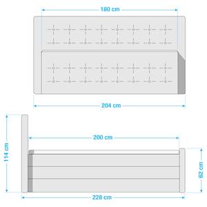 Boxspringbett Bellvue inkl. Kopfteil - Espresso