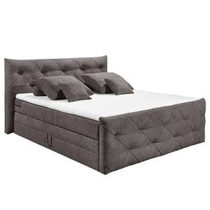 Lit boxspring Bellvue Avec tête de lit - Expresso