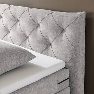 Letto boxspring Bellvue (con testiera) - Ghiaia