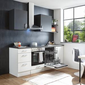 Keukenblok Korkee I zonder elektrisch apparaten - wit/antracietkleurig - Zonder elektrische apparatuur