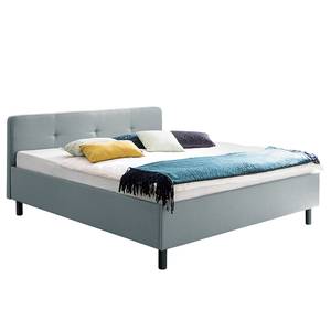 Gestoffeerd bed Amelie Ijsblauw - 180 x 200cm - Zwart