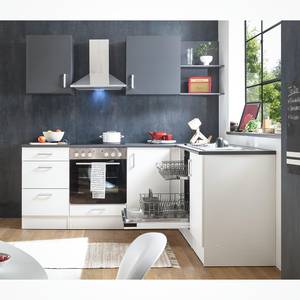 Cucina angolare Korkee I Bianco / Antracite - Senza utensili di cucina