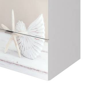 Meuble avec vasque Champel I Motif - Coquillage / Blanc