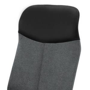 Chaise de bureau Hensol Microfibre et imitation cuir - Gris / Chrome