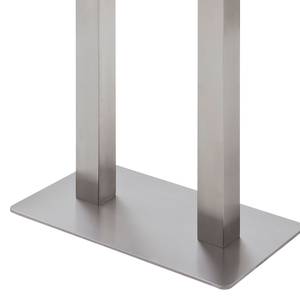 Table haute Zilker III Verre sécurité / Acier inoxydable - Acier inoxydable - Gris clair