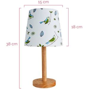 Tafellamp Cute I textielmix/deels massief hout - 1 lichtbron