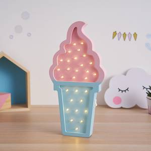 LED-Wandleuchte Lovely IV Blau - Pink - Holzwerkstoff - 15 x 30 x 3 cm