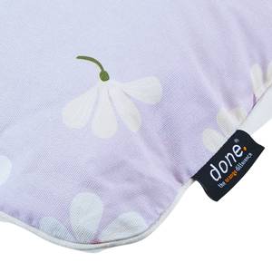 Coussin Pink Flowers Coton - Lilas / Blanc