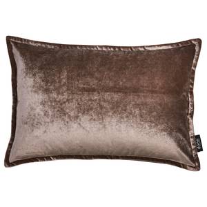 Housse de coussin Glam Tissu mélangé - Marron chocolat - 60 x 40 cm