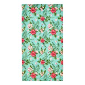 Serviette de plage Case Hawaii Coton - Turquoise / Rose vif