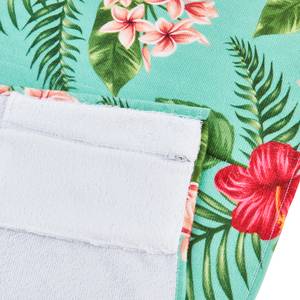 Serviette de plage Case Hawaii Coton - Turquoise / Rose vif