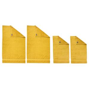 Draps de bain Deluxe (lot de 4) Coton - Jaune doré