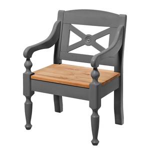 Chaise à accoudoirs Villefort Pin massif - Epicéa gris / Epicéa lessivé