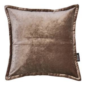 Kussensloop Glam textielmix - Chocoladebruin - 45 x 45 cm