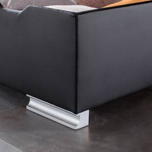 Lit boxspring Las Vegas Avec tiroir de lit - Cuir synthétique Mei: Noir - 140 x 200cm