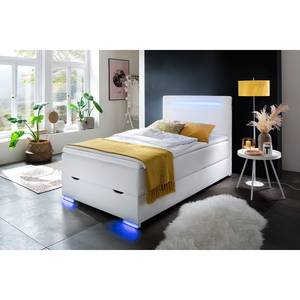 Boxspring Las Vegas (inclusief opbergruimte) - Kunstleer Mei: Wit - 140 x 200cm