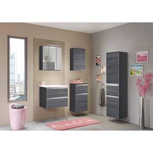 Armoire de toilette Dante Éclairage inclus - Graphite - Largeur : 60 cm