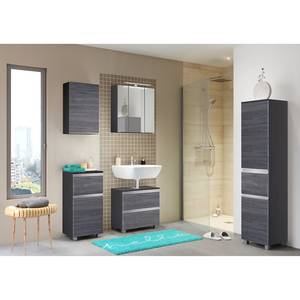 Armoire de toilette Dante Éclairage inclus - Graphite - Largeur : 60 cm