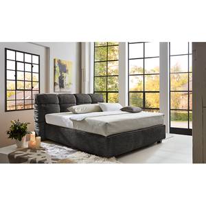 Boxspringbett Vera Cruz Webstoff - Anthrazit - 160 x 200cm - H2