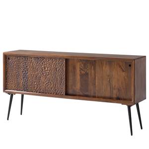 Sideboard Chingo Mango massiv / Metall - Mango / Schwarz