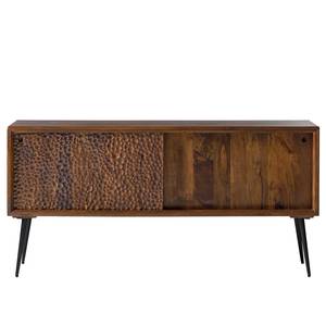 Sideboard Chingo Mango massiv / Metall - Mango / Schwarz