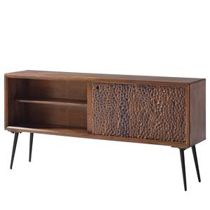 Sideboard Chingo Mango massiv / Metall - Mango / Schwarz