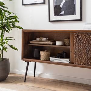 Sideboard Chingo Mango massiv / Metall - Mango / Schwarz