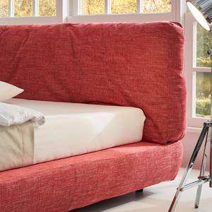 Boxspring Crush geweven stof - Rood - 160 x 200cm - H3 medium