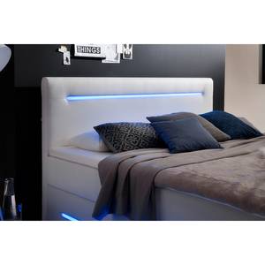 Lit boxspring Lights Imitation cuir - Blanc - 120 x 200cm - Pas de tiroir de lit