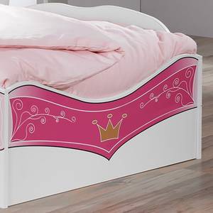 Lit Kate Prinzessinnen Rose foncé - Blanc - Bois manufacturé - 94 x 47 x 205 cm