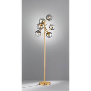 Lampadaire Kenly Verre transparent / Nickel - 6 ampoules