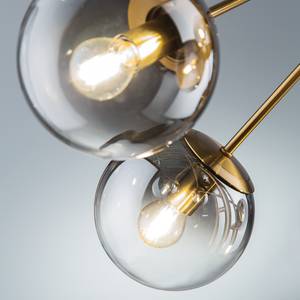 Lampadaire Kenly Verre transparent / Nickel - 6 ampoules