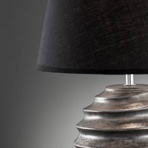 Tafellamp Farway textielmix/keramiek - 1 lichtbron - Zilver