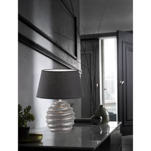 Lampe Farway Tissu mélangé / Céramique - 1 ampoule - Argenté