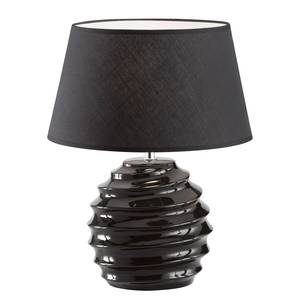 Lampe Farway Tissu mélangé / Céramique - 1 ampoule - Noir