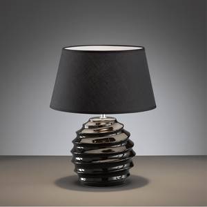 Lampe Farway Tissu mélangé / Céramique - 1 ampoule - Noir