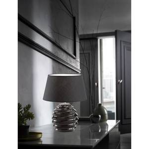 Tafellamp Farway textielmix/keramiek - 1 lichtbron - Zwart